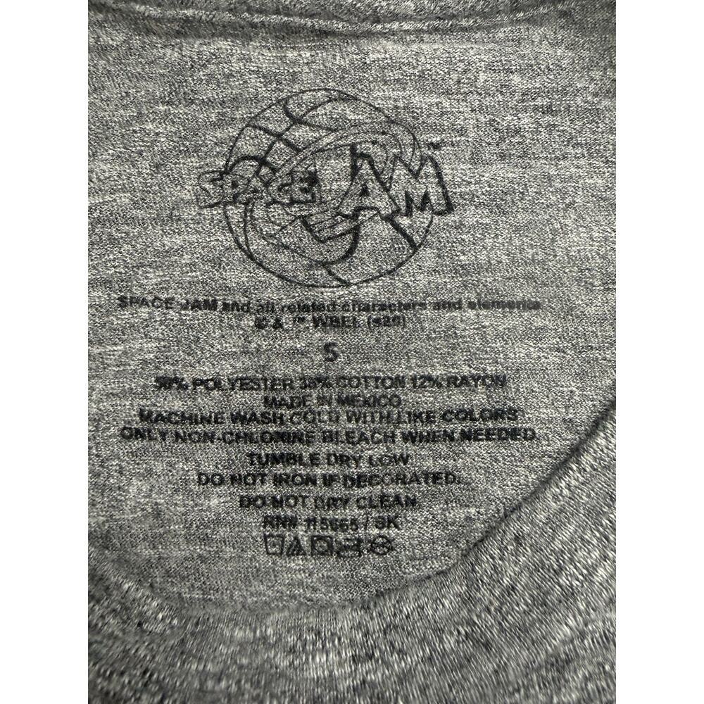 Space Jam Men’s Small Graphic Tee Tune Squad Basketball Vintage Style Gray - Picture 5 of 7